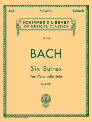 G. Schirmer Inc. - 6 Suites - Bach/Gaillard - Cello - Book