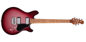 Ernie Ball Music Man - Valentine Electric Guitar with Case - Maroon Burst Sparkle