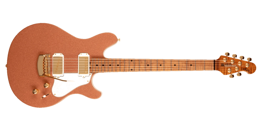 Valentine Tremolo Electric Guitar with Case - Pink Champagne Sparkle