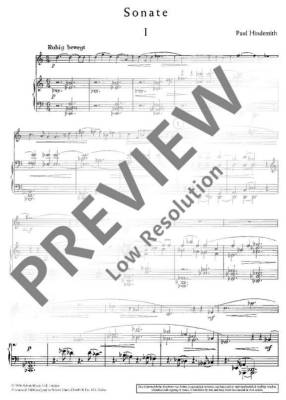 Sonata - Hindemith - Alto Horn or Alto Saxophone/Piano - Sheet Music