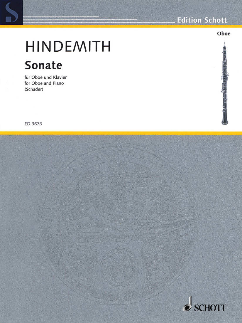 Sonata - Hindemith/Schader - Oboe/Piano - Sheet Music