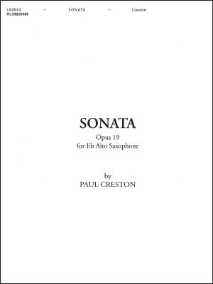 Shawnee Press - Sonata, Op. 19 - Creston - Alto Saxophone/Piano - Book