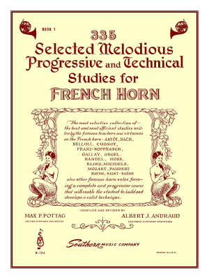 335 Selected Melodious Progressive & Technical Studies, Book 1 - Pottag/Andraud - Horn - Book