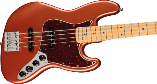 Player Plus Jazz Bass, Maple Fingerboard - Aged Candy Apple Red