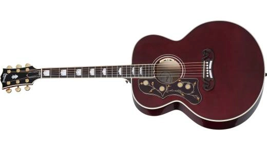 Gibson - SJ-200 Standard Acoustic/Electric Guitar, Left-Handed - Wine Red