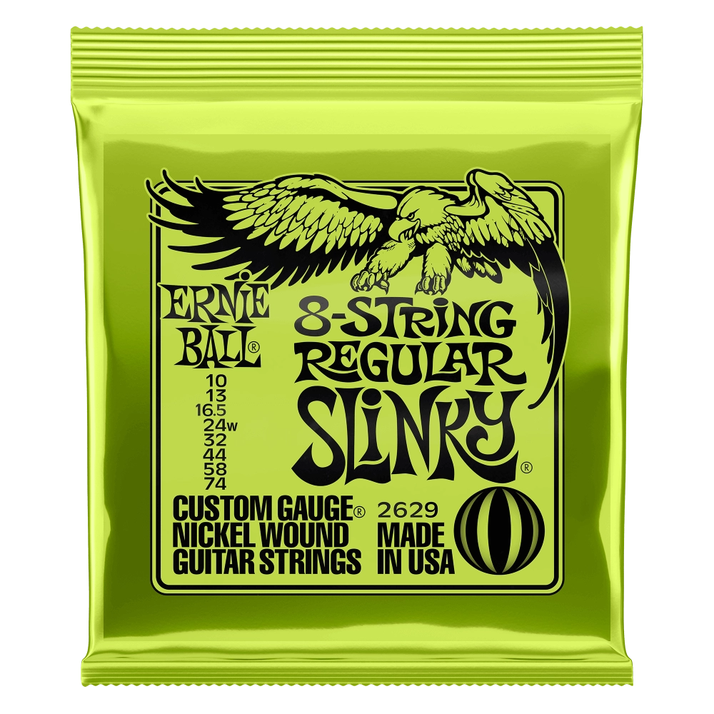 Regular Slinky 8-String Nickel Wound Electric Guitar Strings - 10-74 Gauge