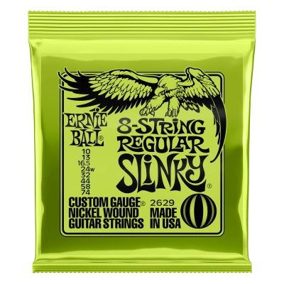 Ernie Ball - Regular Slinky 8-String Nickel Wound Electric Guitar Strings - 10-74 Gauge