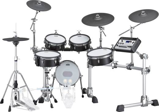 Yamaha - DTX10 Series Birch Electronic Drum Kit w/Mesh Pads - Black Forest