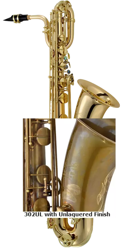 PMB-302UL - Baritone Sax in Unlacquered - to Low Bb