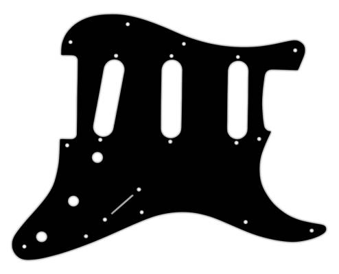 WD Music - Custom Pickguard for Fender 2017-2019 American Professional Stratocaster - Black/White/Black