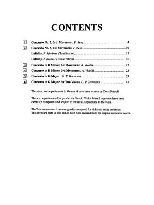 Suzuki Viola School, Volume 4 (International Edition) - Suzuki - Piano Accompaniment - Book