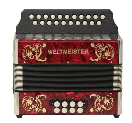 Diatonic Accordion - Key A/D - Red