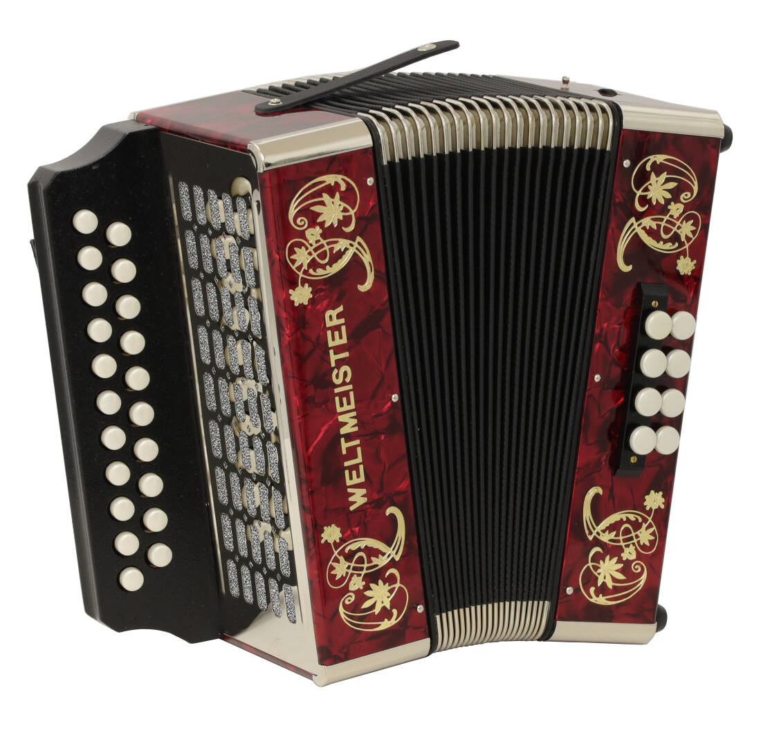 Diatonic Accordion - Key G/C - Red