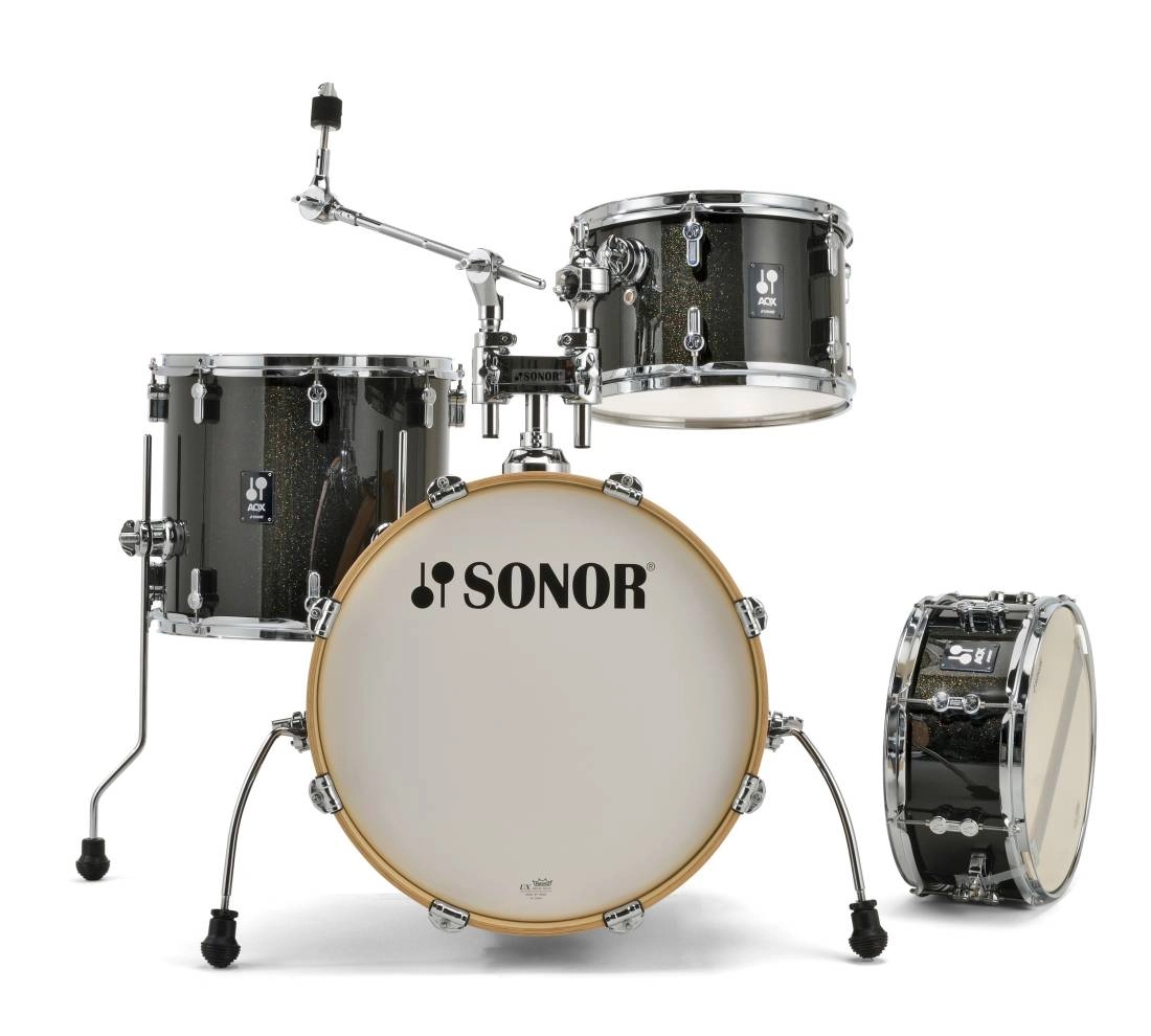 AQX Jazz 4-Piece Shell Pack (18,12,14,SD) - Black Midnight Sparkle