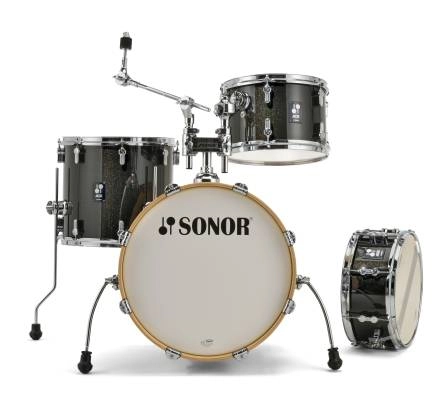 Sonor - AQX Jazz 4-Piece Shell Pack (18,12,14,SD) - Black Midnight Sparkle