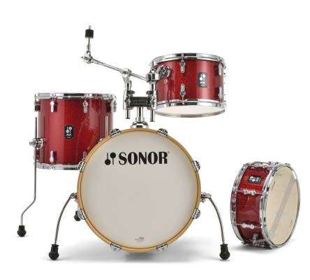 Sonor - AQX Jazz 4-Piece Shell Pack (18,12,14,SD) - Red Moon Sparkle