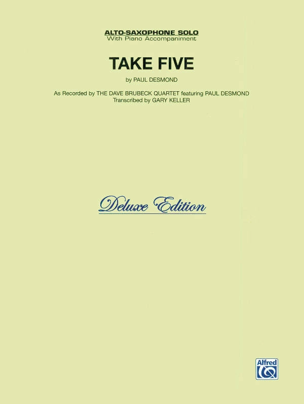 Take Five - Desmond/Keller - Alto Saxophone/Piano - Sheet Music