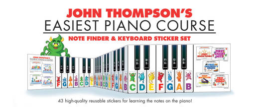 Willis Music Company - Note Finder & Keyboard Sticker Set - Thompson - Piano
