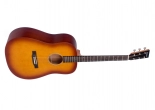 Simple 6 Dreadnought Acoustic Guitar - Summer Burst