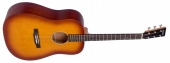 Simple 6 OM Acoustic Guitar with Hardshell Case - Summer Sunset Burst