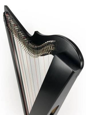 Brilliant! 34 String Harp with Full Levers - Black
