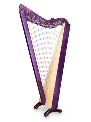 Brilliant! 34 String Harp with Full Levers - Purple