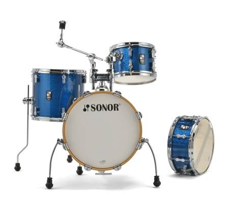 Sonor - AQX Jungle 4-Piece Shell Pack (16,10,13,SD) - Blue Ocean Sparkle