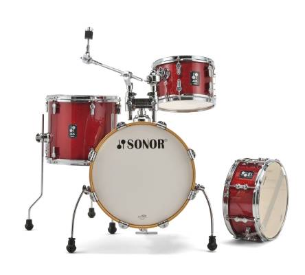 Sonor - AQX Jungle 4-Piece Shell Pack (16,10,13,SD) - Red Moon Sparkle