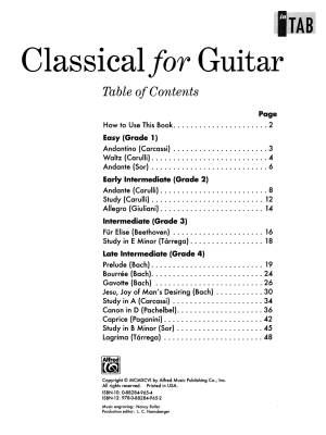 Classical for Guitar: In TAB - Snyder - Guitar - Book
