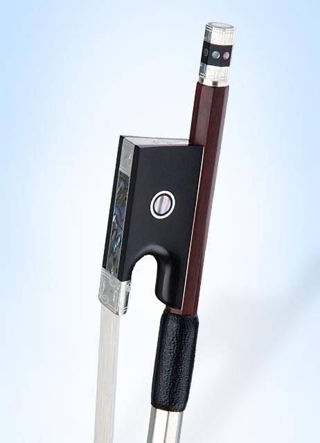 Premium Pernambucco Violin Bow - Silver Trim