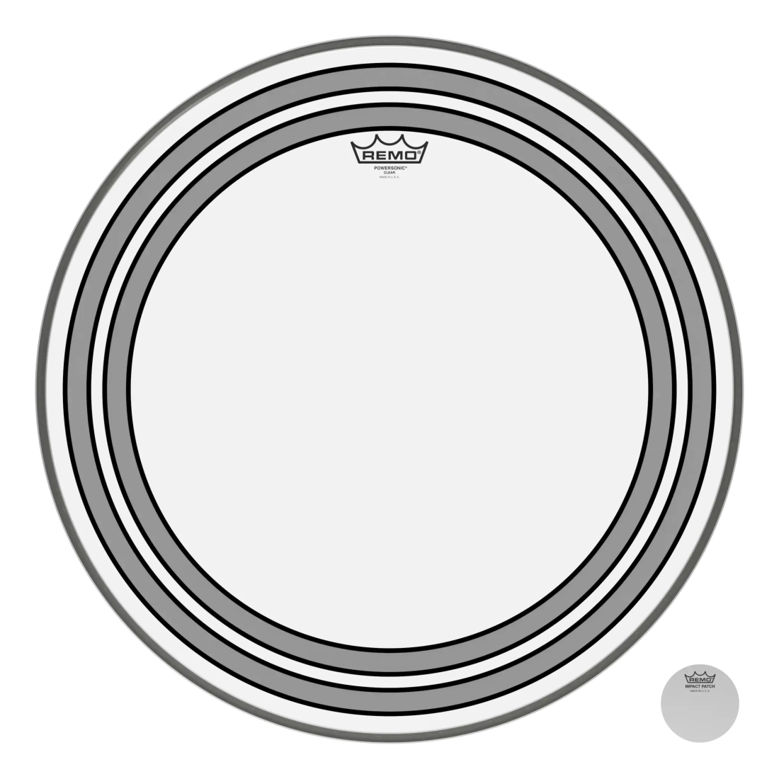 Powersonic Clear Bass Drum Head - 22\'\'