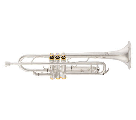 Eastman Winds - ETR520GS Bb Trumpet - Gold-Brass Bell - Silver Plate/Gold Trim