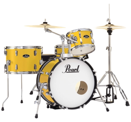 Roadshow Complete Drum Kit (18,10,14,SD) with Hardware and Cymbals - Canary Yellow