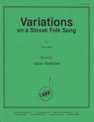 Variations On A Slovak Folk Song - Nelhybel - Viola Duet