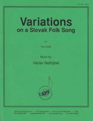 Alliance Publications - Variations On A Slovak Folk Song - Nelhybel - Viola Duet