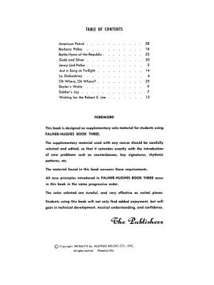 Palmer-Hughes Accordion Course Recital Book, Book 3 - Palmer/Hughes - Accordon - Livre