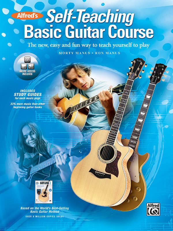 Alfred\'s Self-Teaching Basic Guitar Course - Manus/Manus - Guitar - Book/Media Online