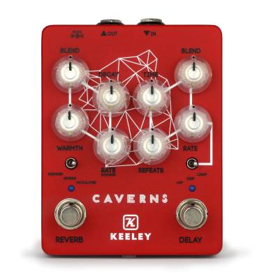 Keeley - Caverns Delay Reverb V2 - Custom Red