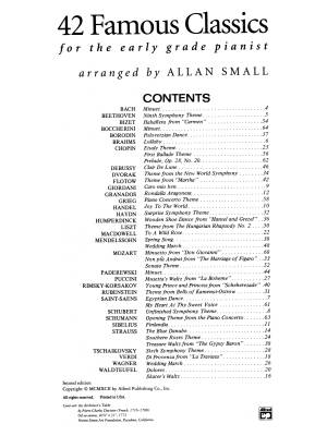 42 Famous Classics Arranged for Easy Piano - Small - Piano - Book