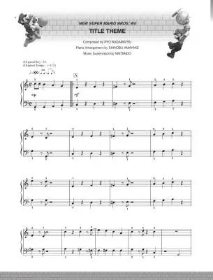 New Super Mario Bros. Wii - Easy Piano - Book