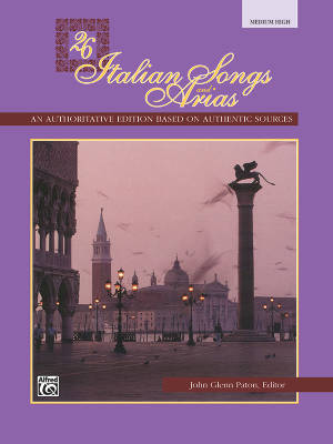 Alfred Publishing - 26 Italian Songs and Arias - Paton - Medium High Voice - Book