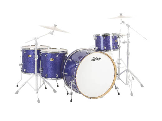 Ludwig Drums - Centennial Zep 4-Piece Shell Pack (26,14,16,18) - Blue Sparkle