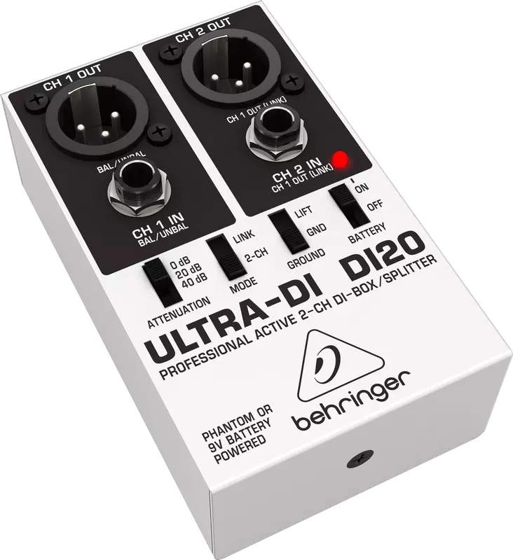 Professional Active 2-Channel DI Box/Splitter