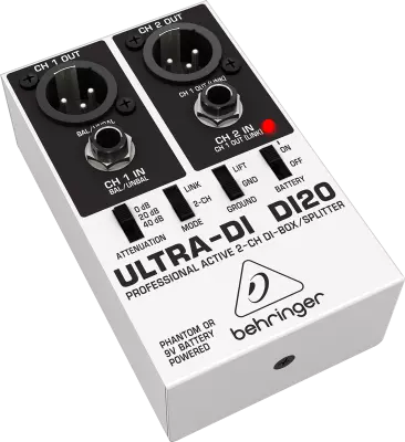 Professional Active 2-Channel DI Box/Splitter