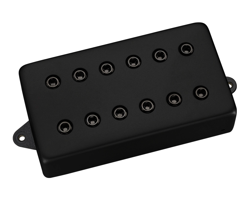 Dominion Bridge Humbucker Pickup - Black Metal Cover with Black Poles