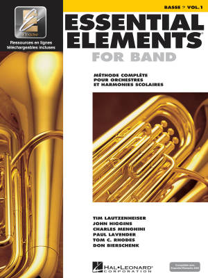 Essential Elements for Band Vol. 1 (French Edition) - Basse (Bass Clef) - Book/Media Online (EEi)
