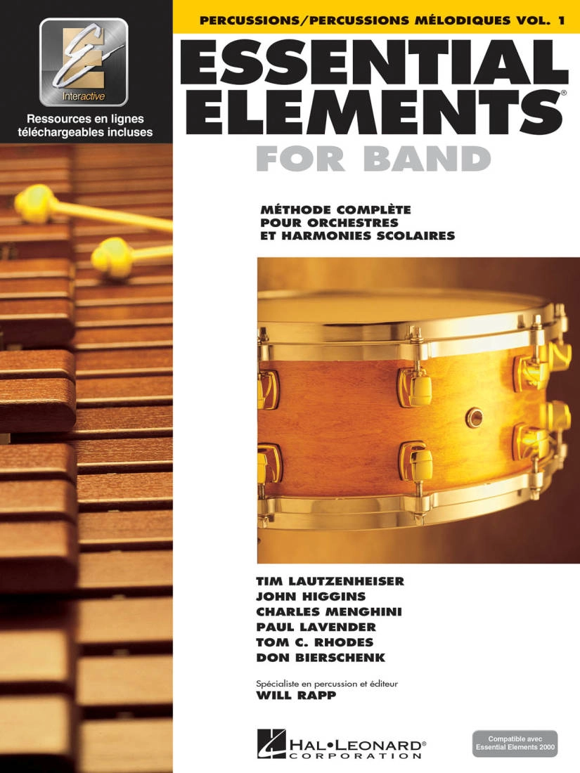 Essential Elements for Band Vol. 1 (French Edition) - Percussions/Percussions Melodiques - Book/Media Online (EEi)