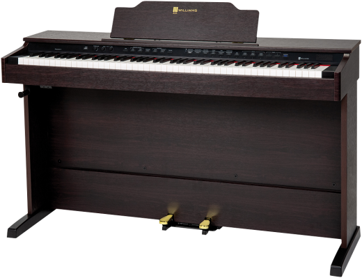Williams Pianos - Rhapsody III 88-Key Digital Piano with Bluetooth - Deep Walnut