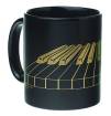 AIM Gifts - Piano Keys Coffee Mug Black/Gold