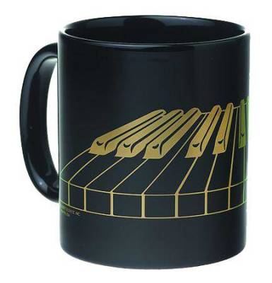 Piano Keys Coffee Mug Black/Gold